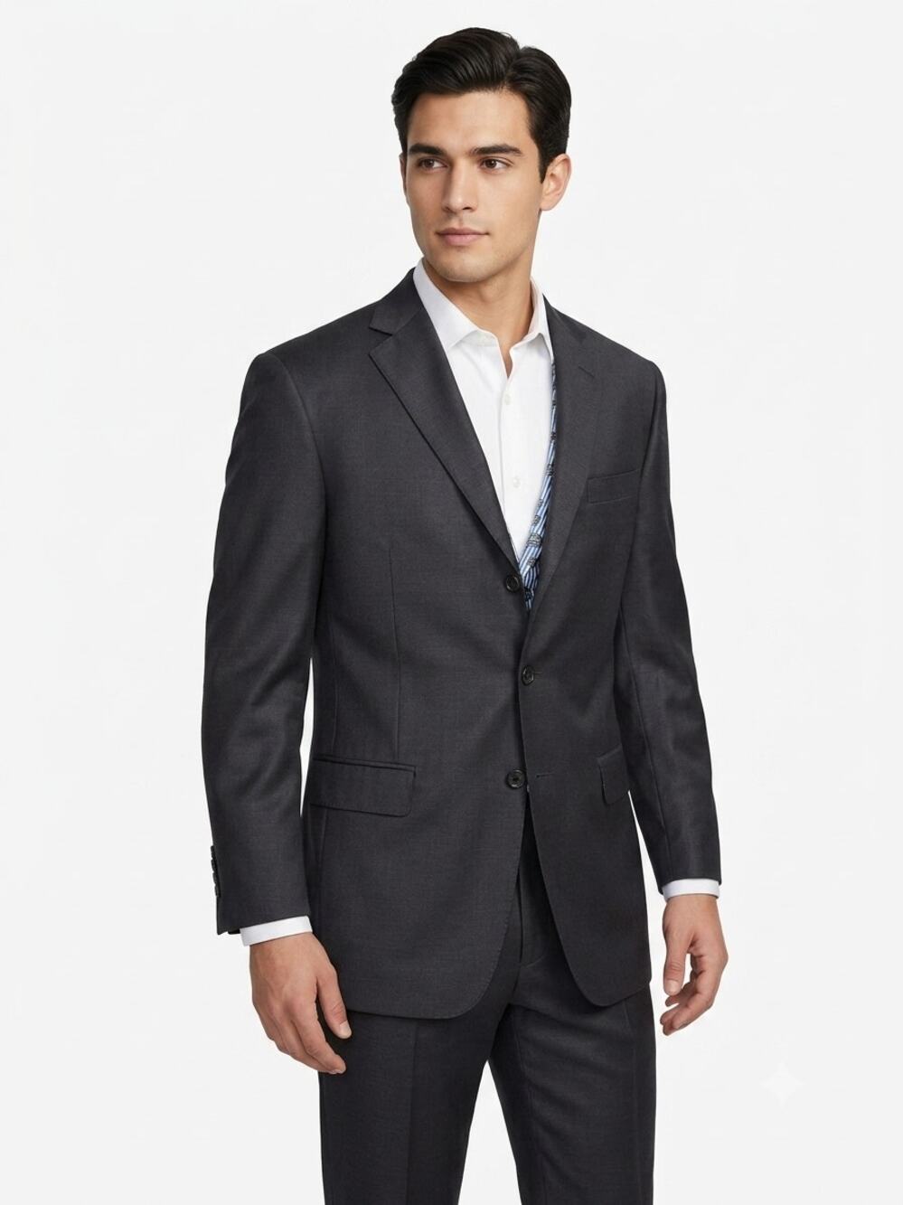 Ermenegildo Zegna Trofeo Cloth Nick Lopez Custom Blazer Mens Gray 3 Button Lined